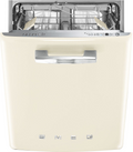 Smeg inbouw vaatwasser crème retro 50's design voorkant