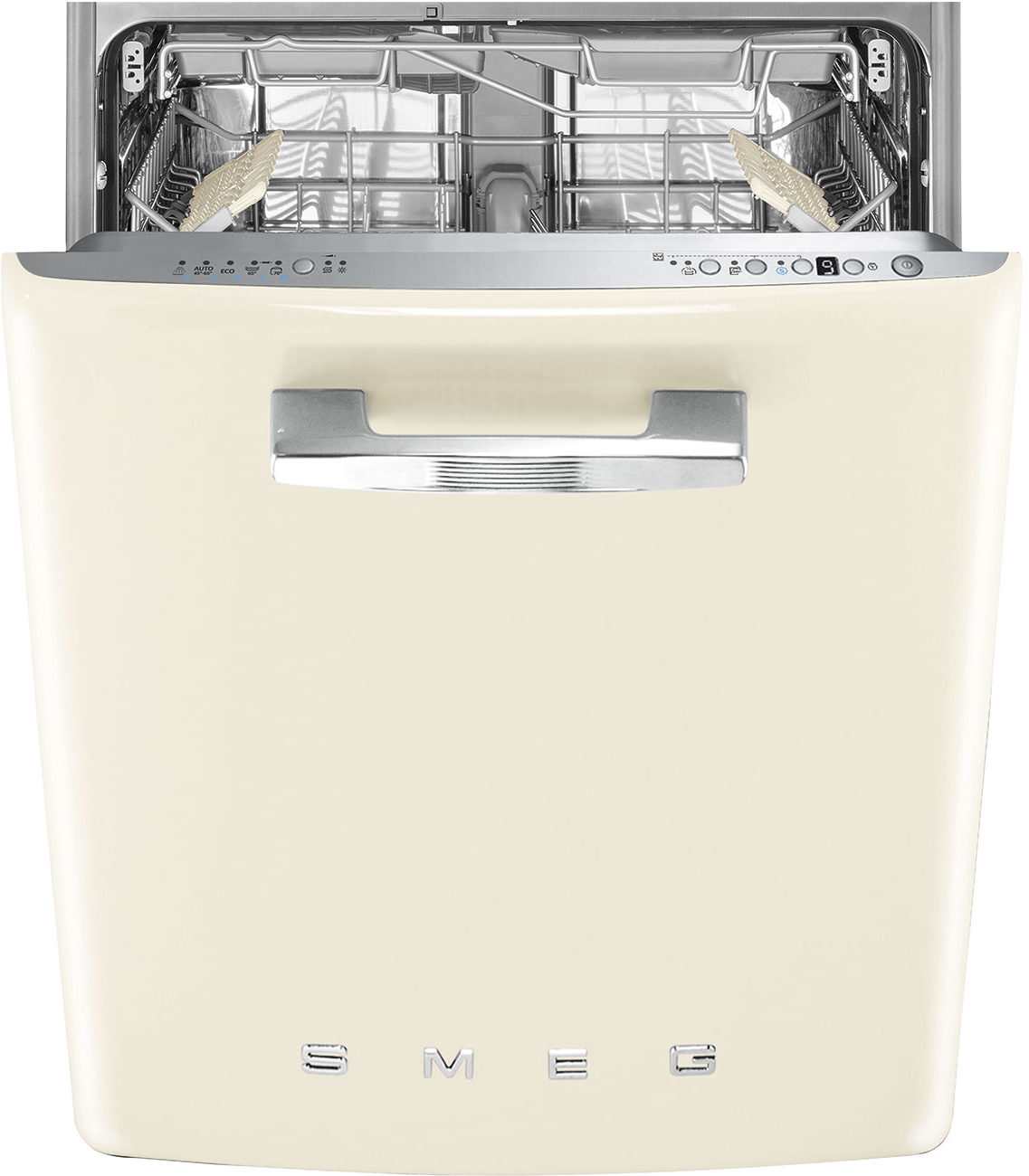 Smeg inbouw vaatwasser crème retro 50's design voorkant