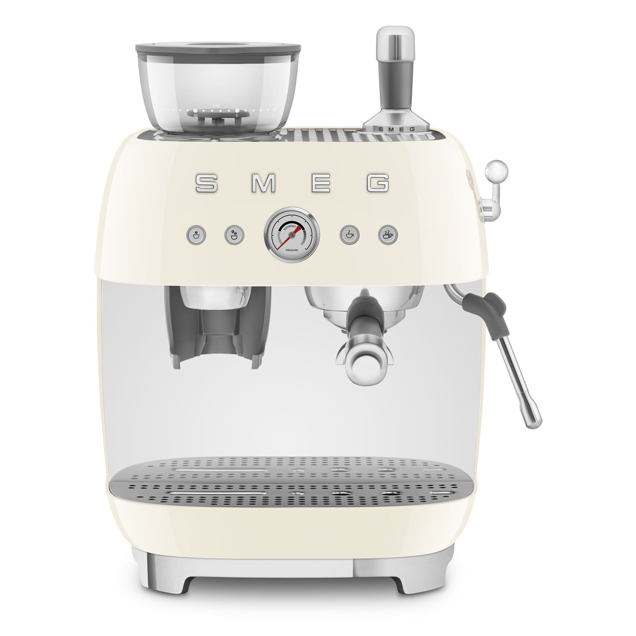 Smeg espressomachine – melk opschuimen met stoompijp
