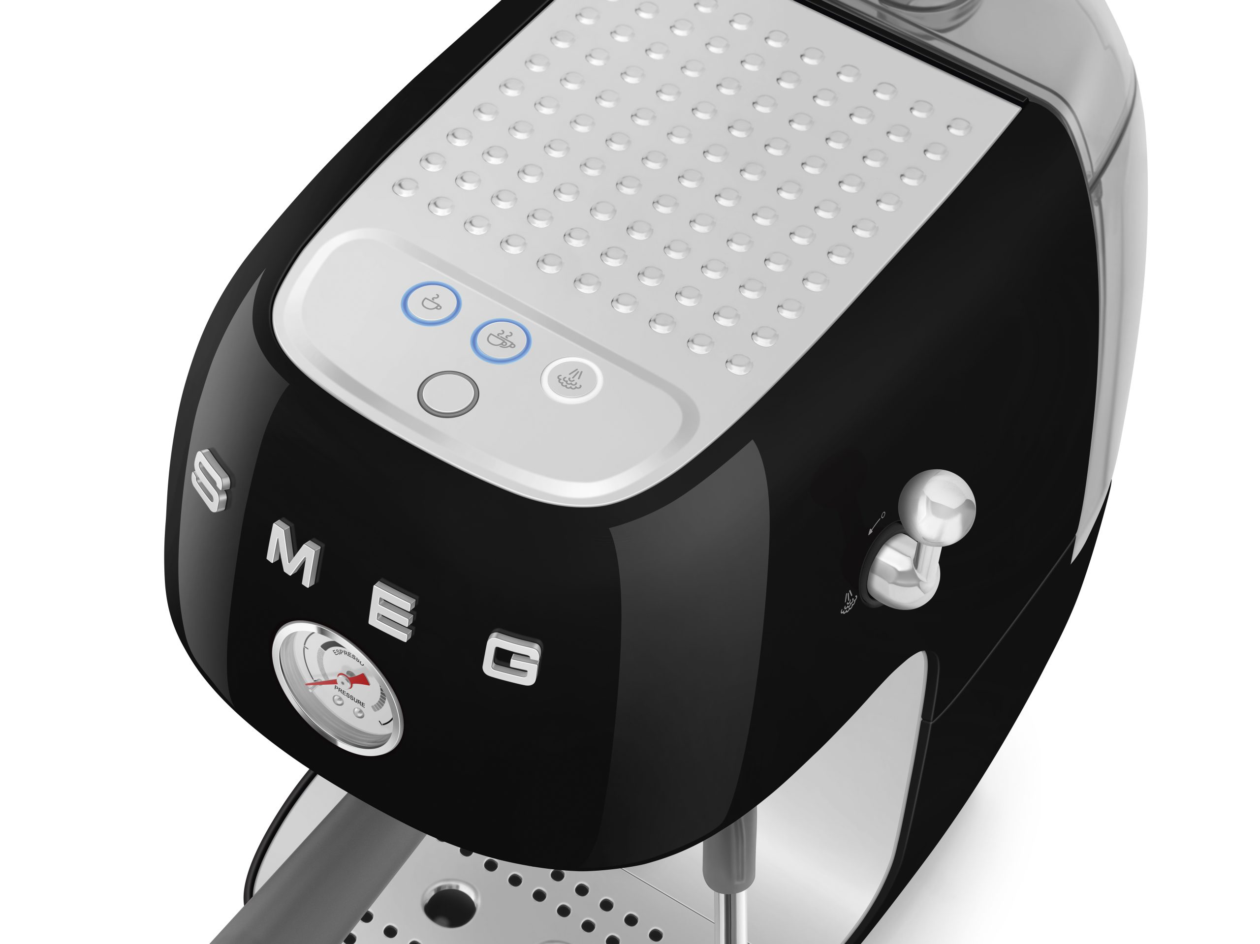 SMEG espressomachine wit met koffiekopjes