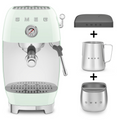 SMEG Espressomachine pastelgroen volledig overzicht met accessoires