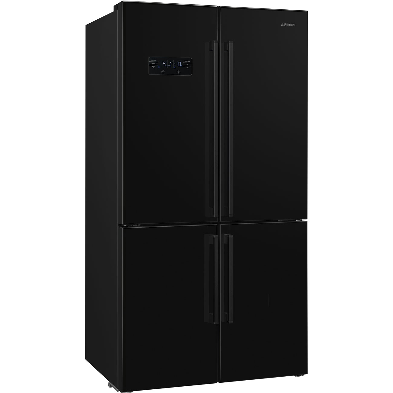 Smeg FQ60NDF réfrigérateur 4 portes noir - intérieur ouvert
