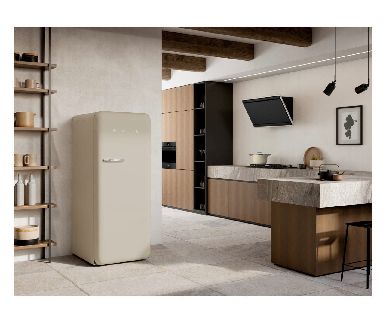 SMEG FAB28 – Intérieur ouvert