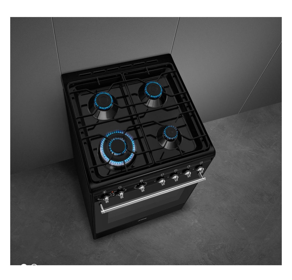 SMEG C6GMX9 - table de cuisson gaz avec flammes bleues