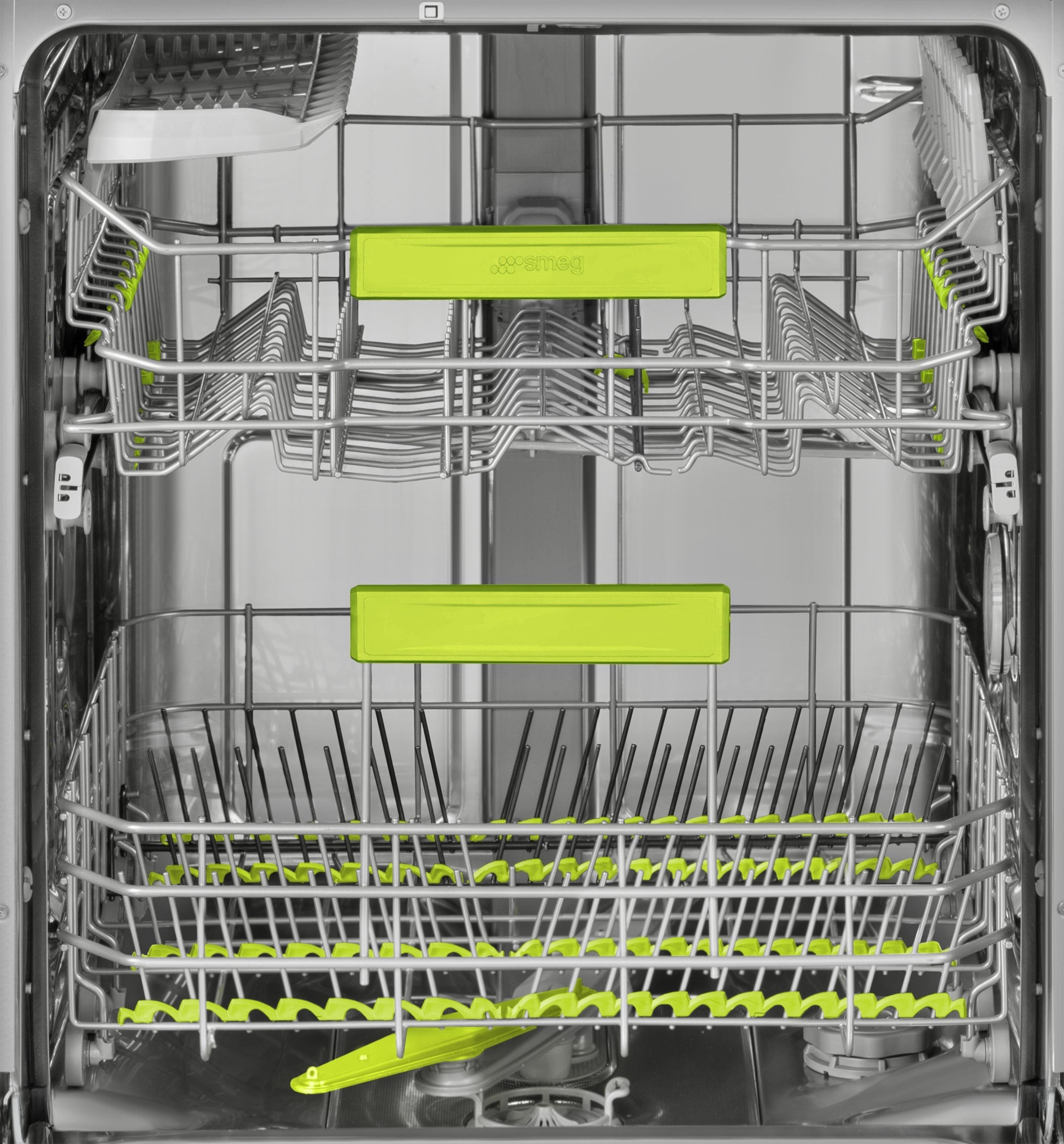 Smeg LSP292DX – Intérieur du lave-vaisselle avec paniers flexibles