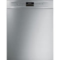 Smeg LSP292DX – Lave-vaisselle semi-encastrable inox, vue de face