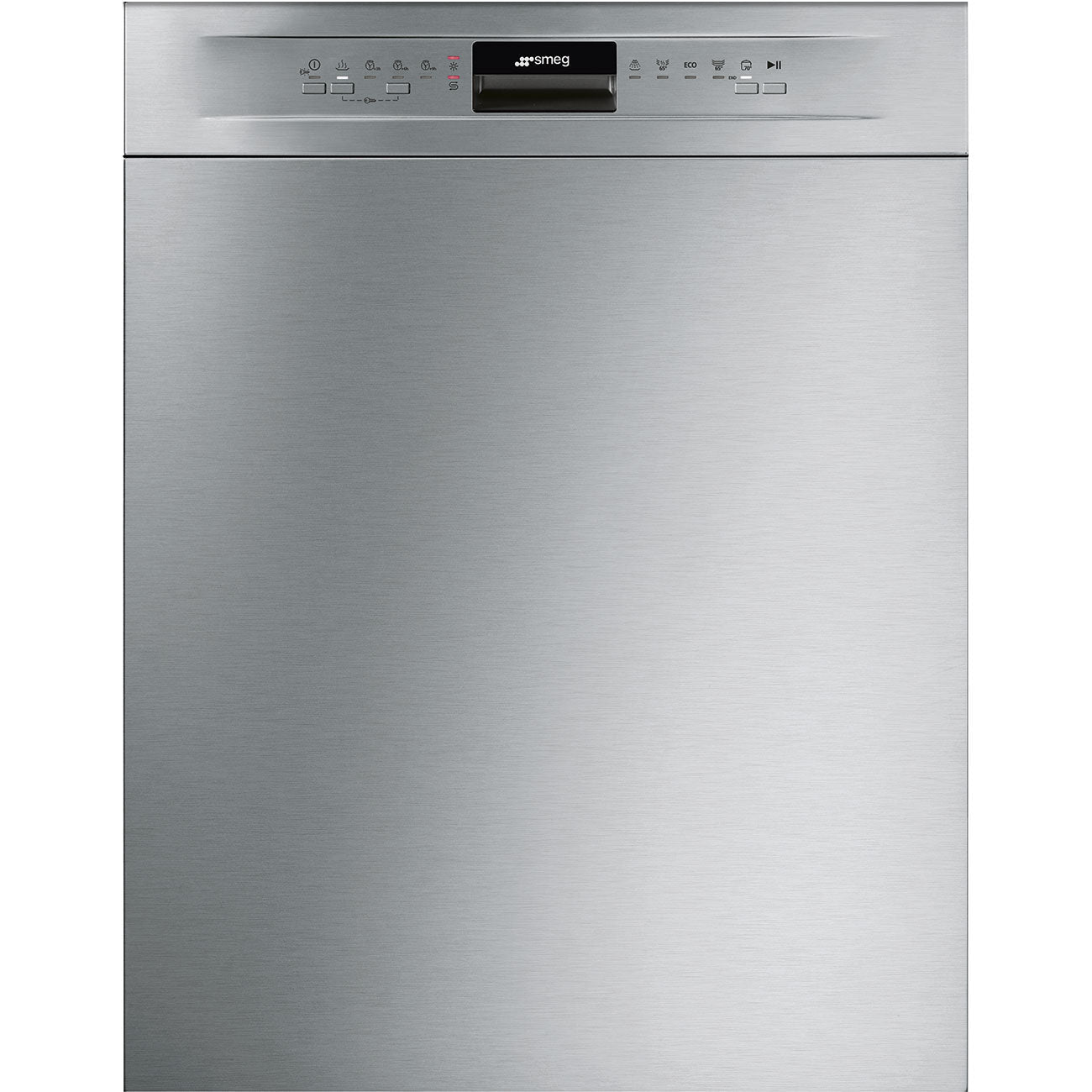 Smeg LSP292DX – Lave-vaisselle semi-encastrable inox, vue de face